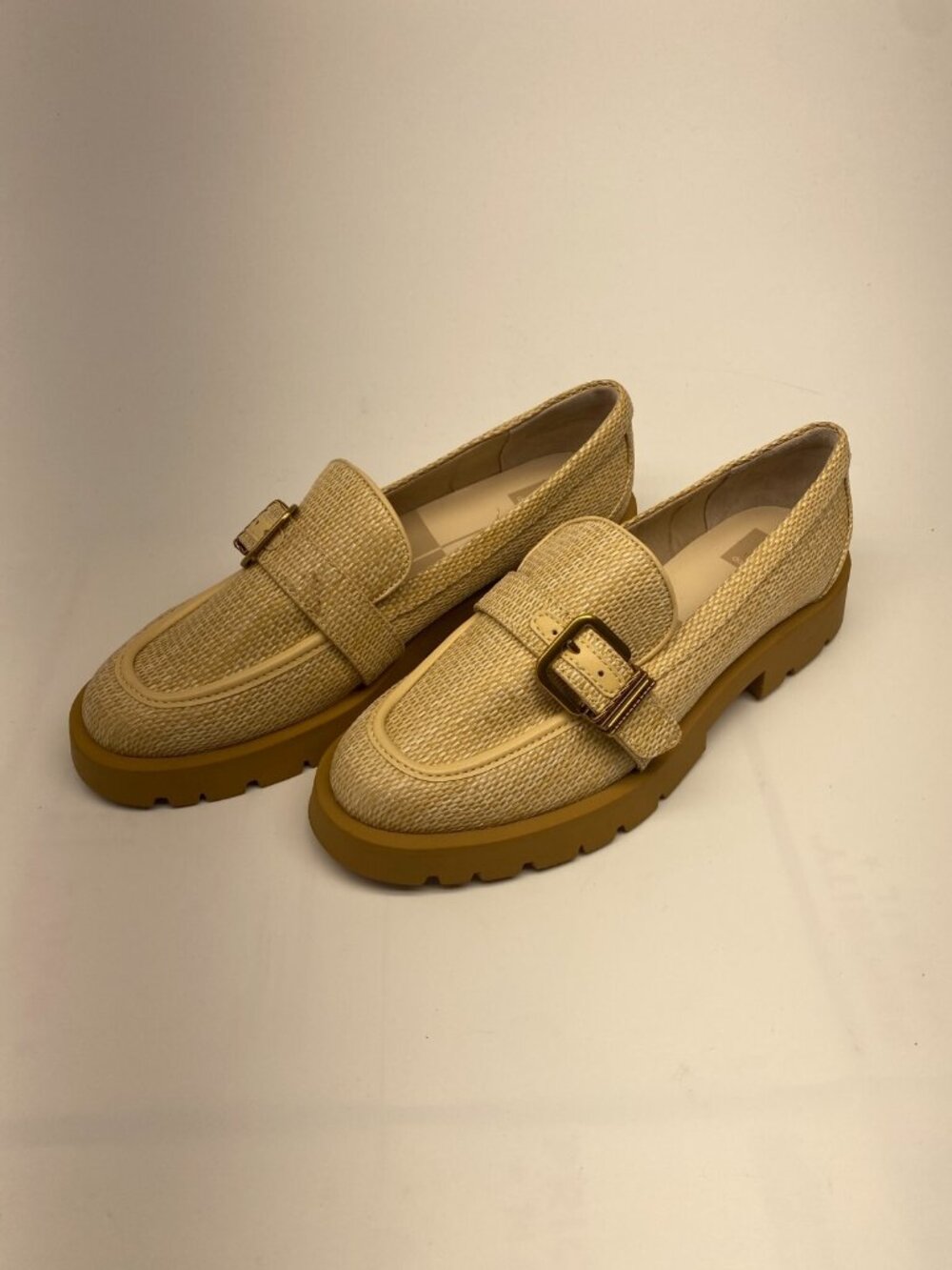 Dolce Vita Womens Ericka Raffia Buckle Loafer Sz 9